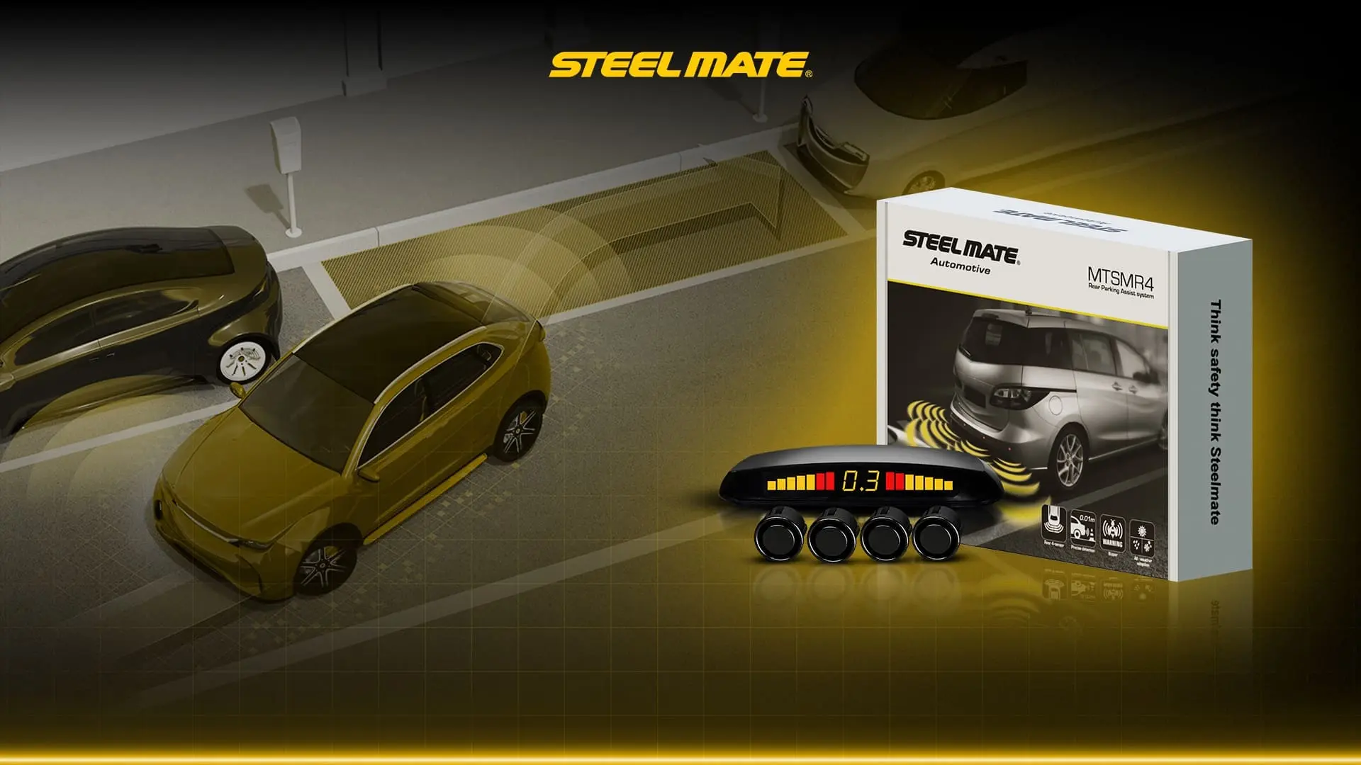 Lùi xe an toàn nhờ cảm biến lùi 4 mắt STEELMATE